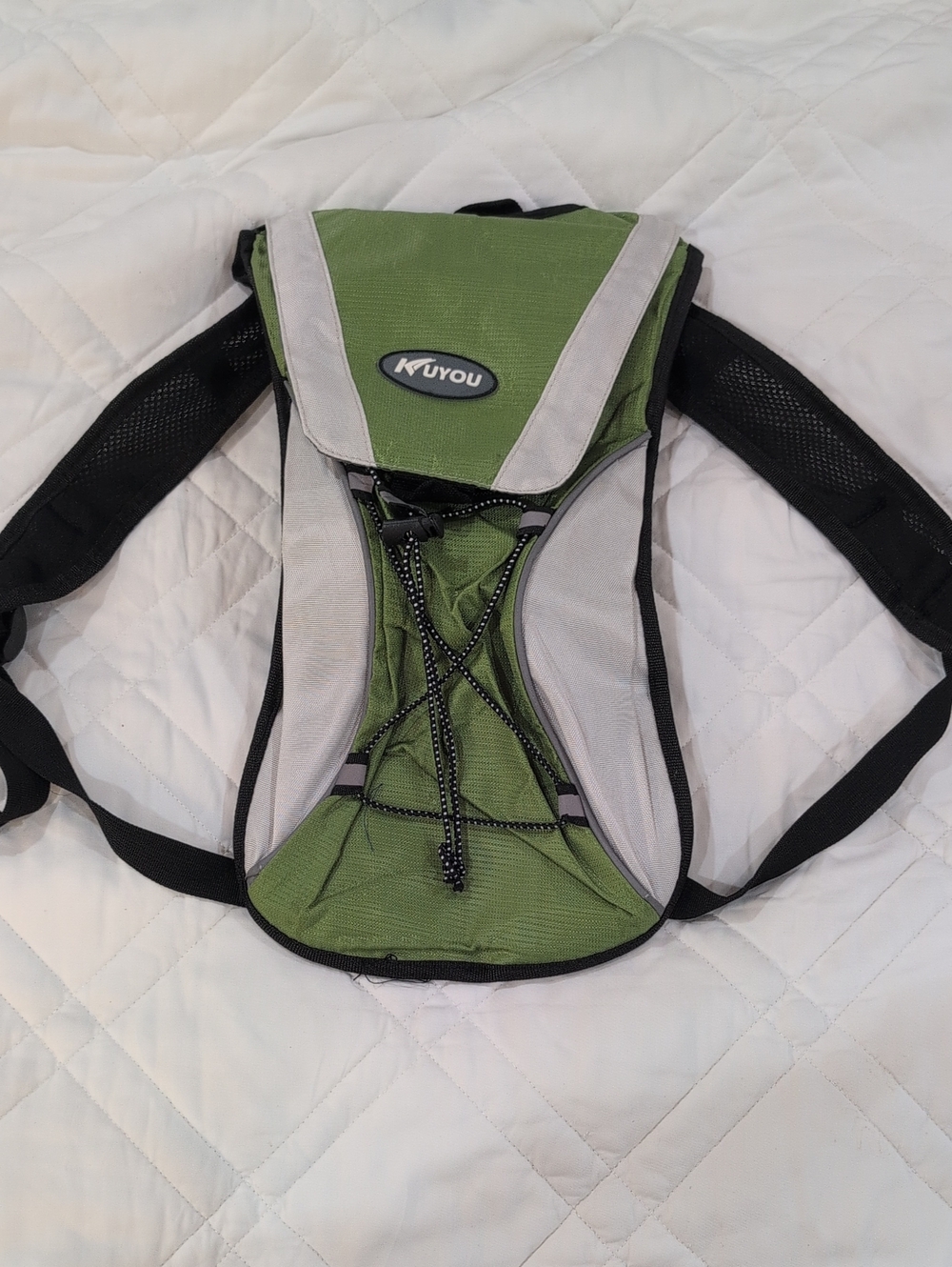 Green Hydration Backpack with Gray Accents